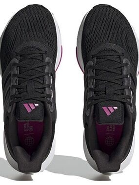 ADIDAS Women's Black Lucid Fuschia Running Sneakers 6.5 US